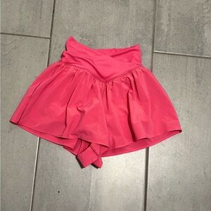 Vibrant Pink Aerie Crossover Shorts Skirted Shorts